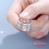 Tree of Life Wide Finger Ring 925 Sterling Silver Size Adjustable Band Bague