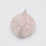 Tree of Life Wire Wrap Necklace Pendants Natural Amethysts Stone