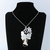 Tree of Life Pendant Necklace Silver Long Sweater Chains Jewelry