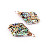 Colorful Abalone Shell Pendant Necklace for Men Women