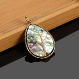 Colorful Abalone Shell Pendant Necklace for Men Women