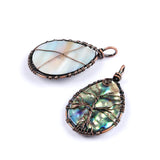 Colorful Abalone Shell Pendant Necklace for Men Women