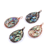 Colorful Abalone Shell Pendant Necklace for Men Women