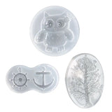 Tree Owl Rudder Silicone Mold Resin Pendant Mould