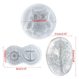 Tree Owl Rudder Silicone Mold Resin Pendant Mould