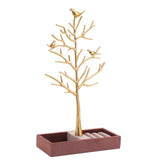 Tree Jewelry Display Stand Ring Groove Base Hanger Storage Box for Ladies