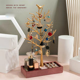 Tree Jewelry Display Stand Ring Groove Base Hanger Storage Box for Ladies