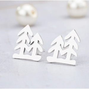 Tree Theme Earrings Studs Women Jewelry Girl Pretty Plant