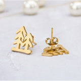 Tree Theme Earrings Studs Women Jewelry Girl Pretty Plant