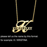 Treebud Capital Name Necklace Personalized Nameplate Pendant