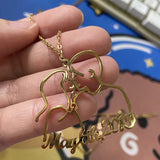 Treebud Children's Drawing Necklace Stainless Steel Artwork Pendant