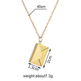 Treebud Envelope Necklace Stainless Steel Laser Engrave Pen