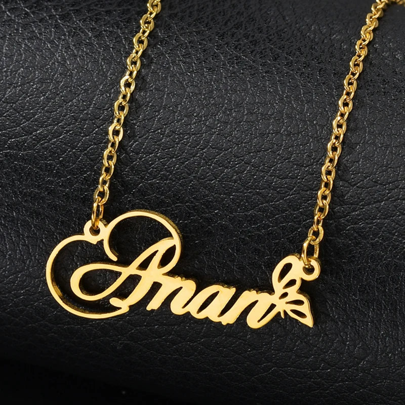 Treebud Name Necklace Personalized Nameplate Pendant Charm Jewel