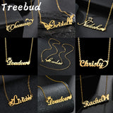 Treebud Name Necklace Personalized Nameplate Pendant Charm Jewel