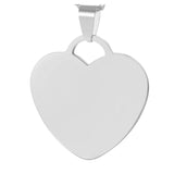 Treebud Photo Heart Pendant Necklace Stainless Steel Engraved