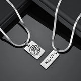 Treebud Photo Necklace Stainless Steel Custom Engraved Rectangle Pendant
