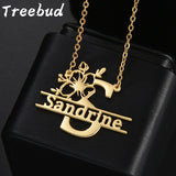 TREEBUD CAPITAL FLOWER PENDANT NECKLACE