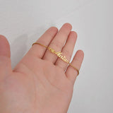 Treebud Name Necklace Bracelet Stainless Steel Cuban Chain Box Chain