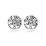 Tree of Life Stud Earrings 925 Sterling Silver Party Jewelry