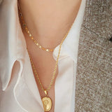 Pig Nose Buckle Flat Chain Choker 18k Necklaces for Women