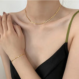 Pig Nose Buckle Flat Chain Choker 18k Necklaces for Women