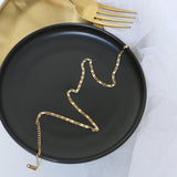Pig Nose Buckle Flat Chain Choker 18k Necklaces for Women