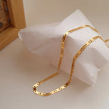 Pig Nose Buckle Flat Chain Choker 18k Necklaces for Women