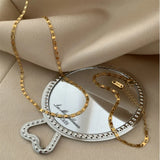 Pig Nose Buckle Flat Chain Choker 18k Necklaces for Women