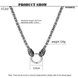 Animal Dog Sheep Stainless Steel Necklace For Men's Vintage Chain