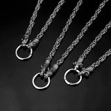 Animal Dog Sheep Stainless Steel Necklace For Men's Vintage Chain