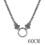 Animal Dog Sheep Stainless Steel Necklace For Men's Vintage Chain