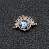 CZ Shell Eye Charms Pendants Copper for Jewelry Making