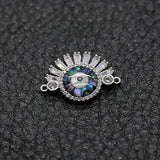 CZ Shell Eye Charms Pendants Copper for Jewelry Making