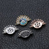 CZ Shell Eye Charms Pendants Copper for Jewelry Making