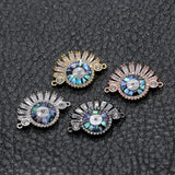 CZ Shell Eye Charms Pendants Copper for Jewelry Making