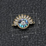 CZ Shell Eye Charms Pendants Copper for Jewelry Making