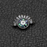 CZ Shell Eye Charms Pendants Copper for Jewelry Making