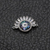 CZ Shell Eye Charms Pendants Copper for Jewelry Making