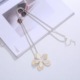 Charm Flowers Pendant Necklace Jewelry For Women Statement Gift