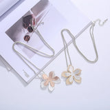 Charm Flowers Pendant Necklace Jewelry For Women Statement Gift