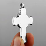 Classic Retro Christian Jesus Cross Stainless Steel Pendant