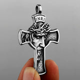 Classic Retro Christian Jesus Cross Stainless Steel Pendant
