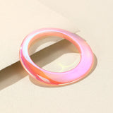 Geometric Resin Bangle for Women Laser Charm Jewelry
