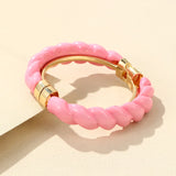 Colorful Open Bracelet Adjustable Women Retro Charm Resin Bangle