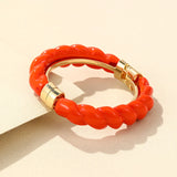 Colorful Open Bracelet Adjustable Women Retro Charm Resin Bangle