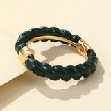 Colorful Open Bracelet Adjustable Women Retro Charm Resin Bangle