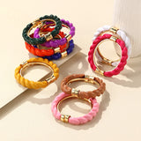 Colorful Open Bracelet Adjustable Women Retro Charm Resin Bangle