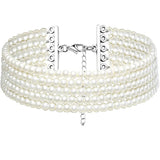 Multilayer Pearl Chain Choker Necklace for Women