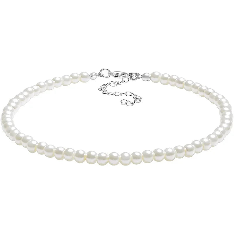 Multilayer Pearl Chain Choker Necklace for Women