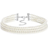 Multilayer Pearl Chain Choker Necklace for Women